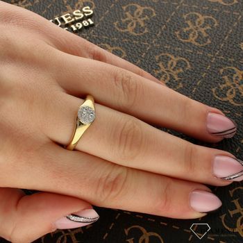 Złoty pierścionek zaręczynowy z Diamentem 'Romantyczne zaręczyny' 0800019156  R63451YW.jpg
